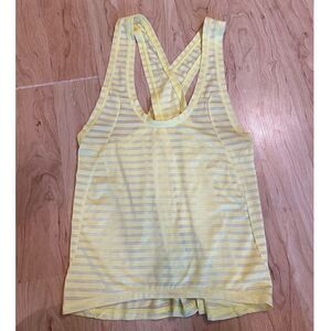 Zyia Active yellow stripe athletic tank top